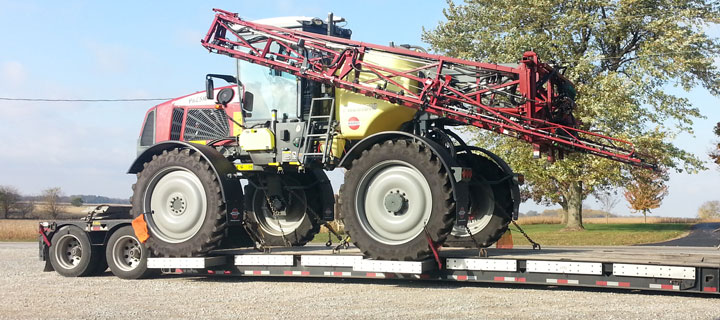 ag equipment on outriggers